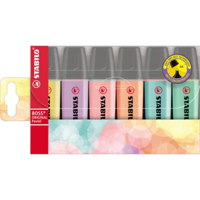 STABILO® Textmarker BOSS ORIGINAL 70/6-2 Pastel 6 St./Pack. STABILO® Textmarker BOSS ORIGINAL 70/6-2 Pastel 6 St./Pack.
