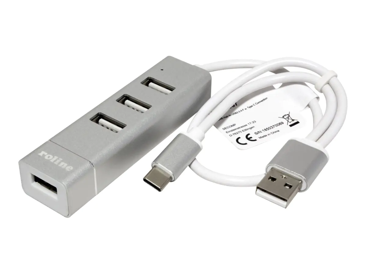 ROLINE USB 2.0 Notebook Hub - Hub - 4 x USB 2.0 - Desktop ROLINE USB 2.0 Notebook Hub - Hub - 4 x USB 2.0 - Desktop