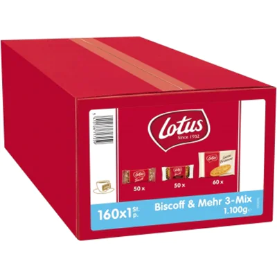 Lotus Gebäck Biscoff & Mehr 3-Mix 71725 160St. Lotus Gebäck Biscoff & Mehr 3-Mix 71725 160St.