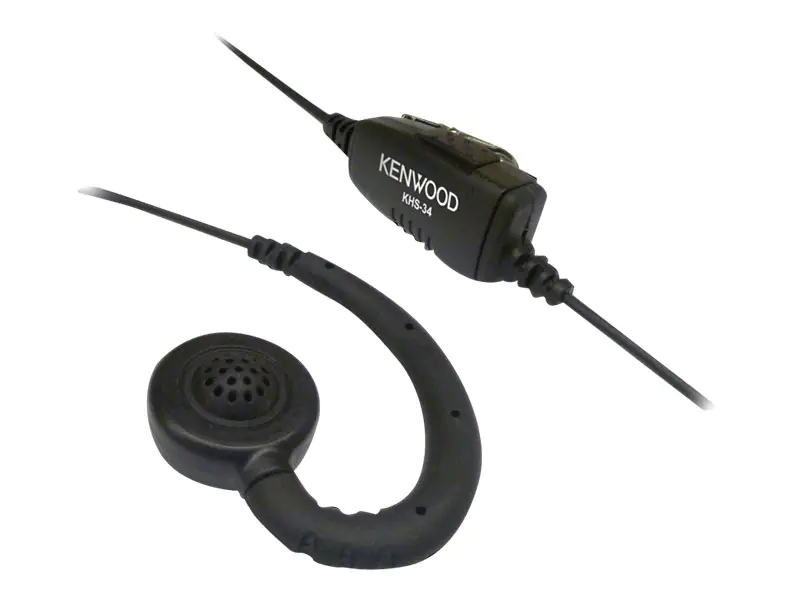 Kenwood Electronics Kenwood KHS-34 C-Ring Headset - Headset - On-Ear