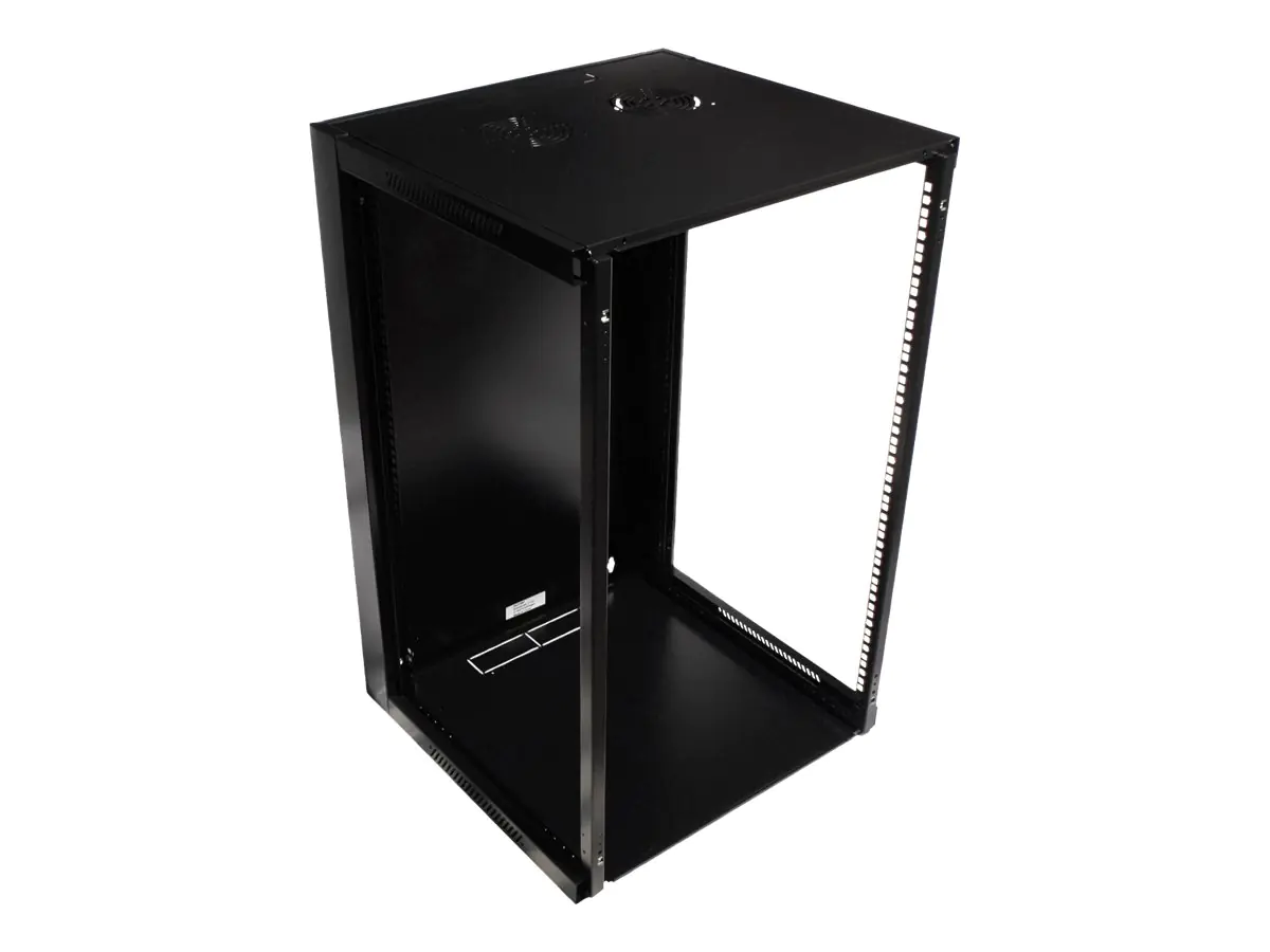 VALUE Schrank Netzwerkschrank - geeignet für Wandmontage - Schwarz, RAL 7021 - 18U - 48.3 cm (19") 26.99.0157