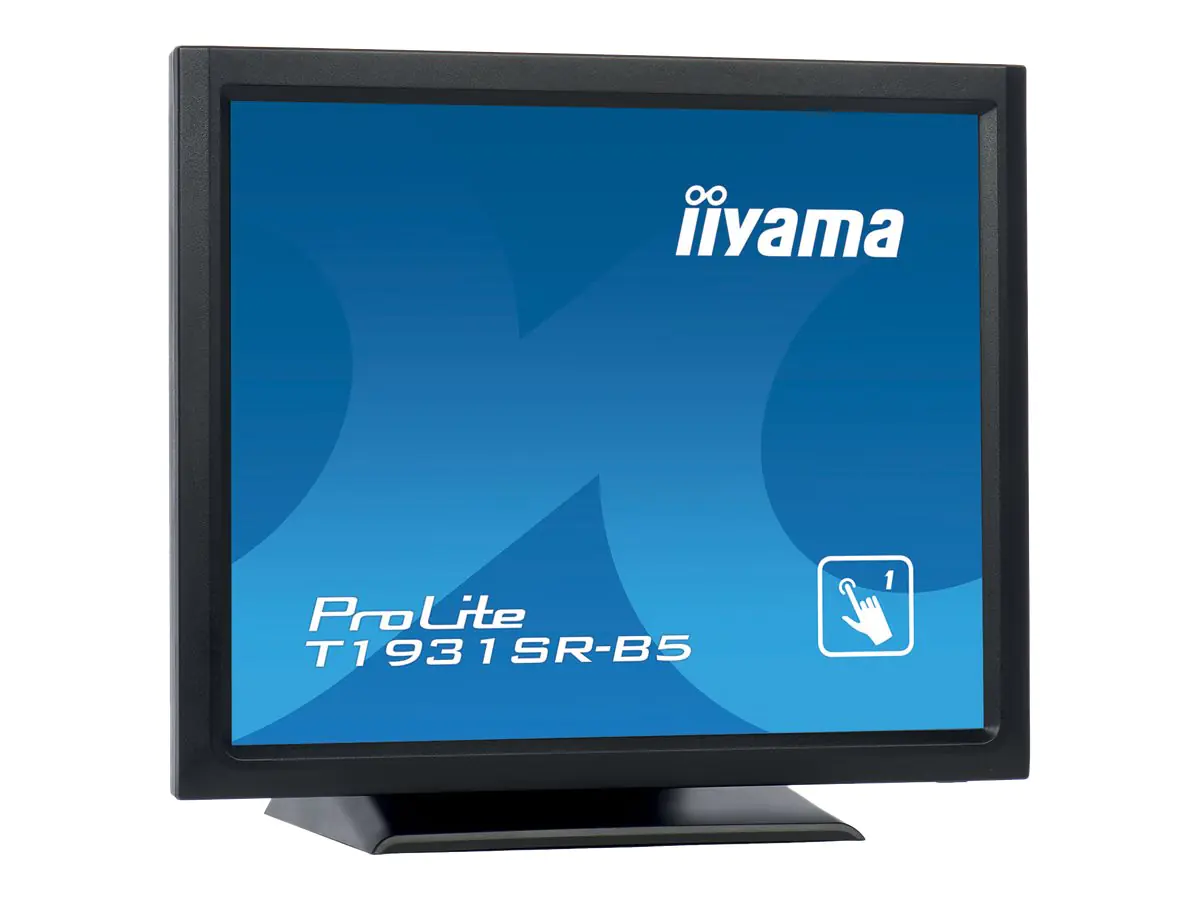Iiyama ProLite T1931SR-B5 - LED-Monitor - 48 cm (19") - Touchscreen - 1280 x 1024 @ 75 Hz - TN - 250 cd/m² - 1000:1 - 5 ms - HDMI, VGA, DisplayPort - Lautsprecher - mattschwarz