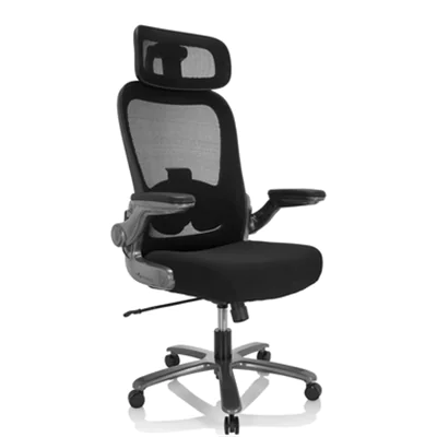 hjh OFFICE Bürodrehstuhl INSTRUCTOR T I PRO Titan XXL 50-60cm Wippmechanik Rolle universell (für Hart- und Teppichböden) Stahl, lackiert schwarz