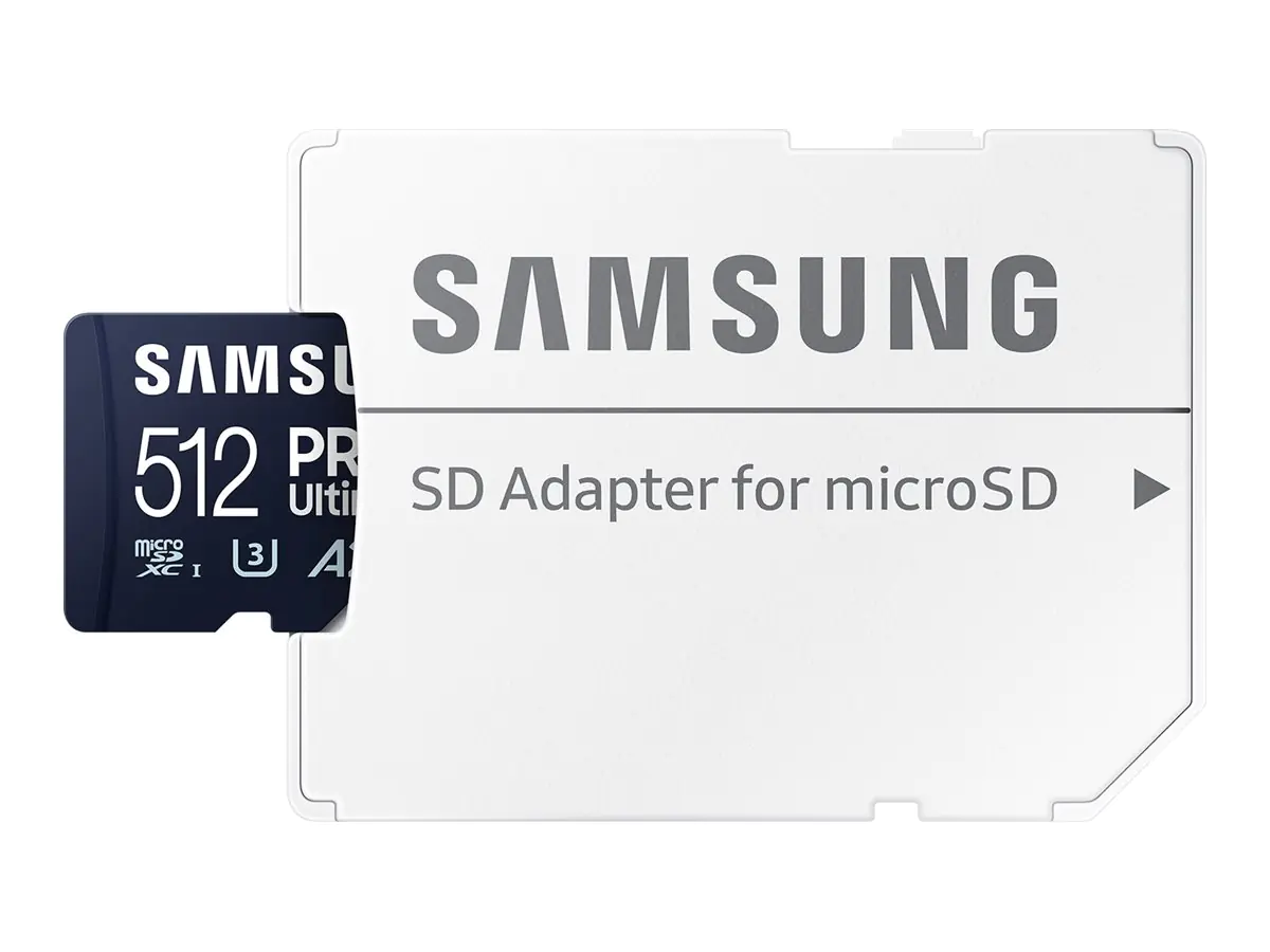 Samsung PRO Ultimate MB-MY512SA - Flash-Speicherkarte (SD-Adapter inbegriffen) - 512 GB - A2 / Video Class V30 / UHS-I U3 - microSDXC UHS-I - Blau