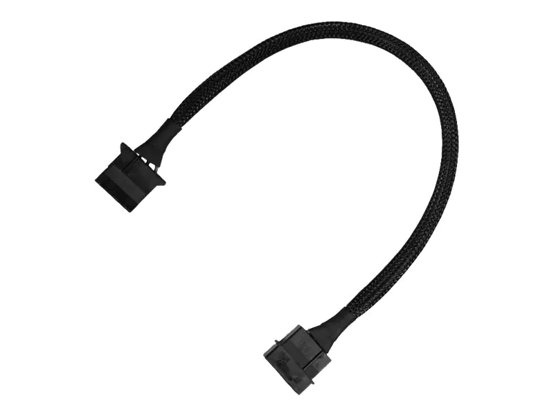 Nanoxia - Spannungsversorgungs-Verlängerungskabel - interne Stromversorgung, 4-polig (W) bis interne Stromversorgung, 4-polig (M) - 30 cm - Schwarz