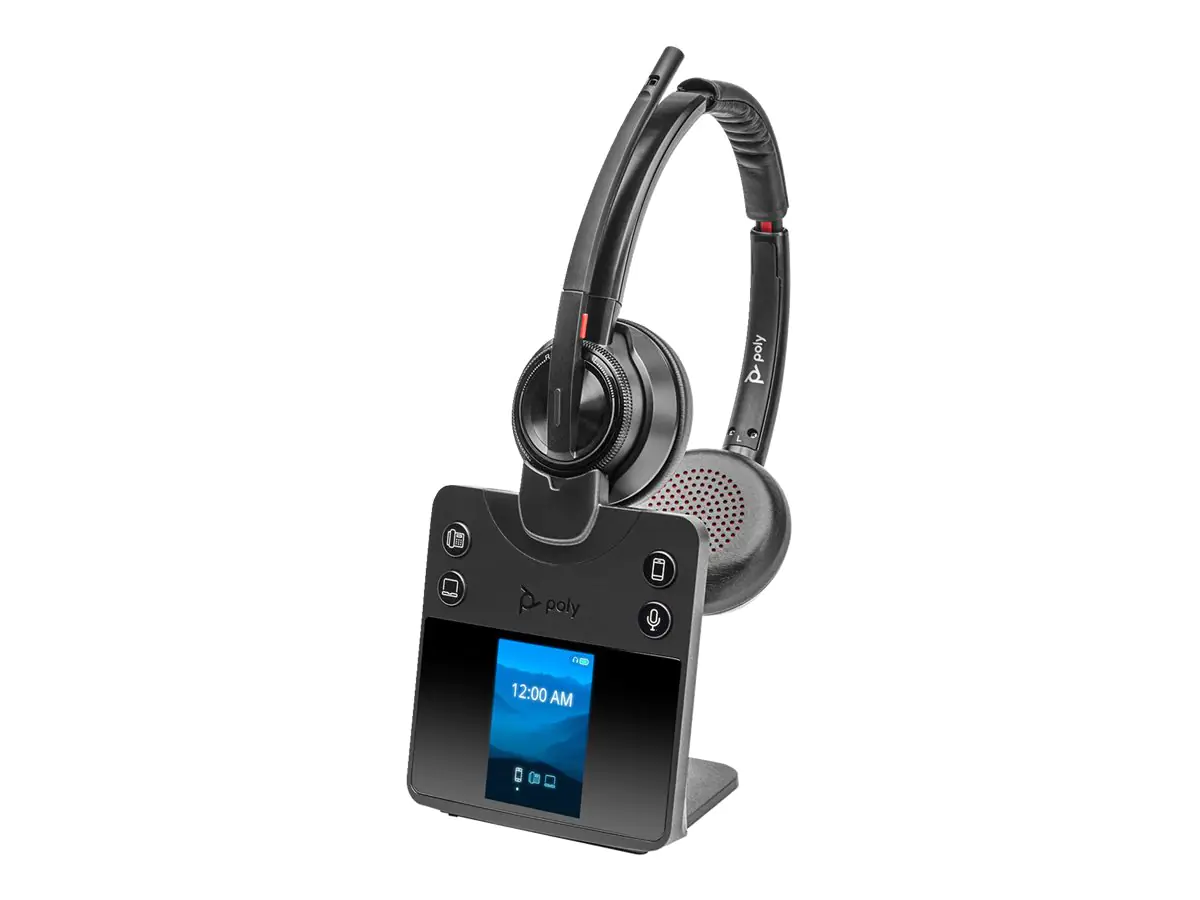 Poly Savi 8420 Office - Savi 8400 series - Headset - On-Ear - DECT / Bluetooth - kabellos - aktive Rauschunterdrückung - Schwarz - Zertifiziert für Microsoft Teams Poly Savi 8420 Office - Savi 8400 series - Headset - On-Ear - DECT / Bluetooth - kabellos - aktive Rauschunterdrückung - Schwarz - Zertifiziert für Microsoft Teams