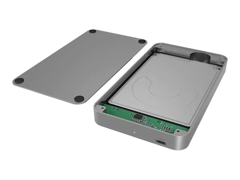 ICY BOX IB-247-C31 - Speichergehäuse mit Datenanzeige, Netzanzeige - 2.5" (6.4 cm) - SATA 6Gb/s - USB 3.1 (Gen 2) - Anthrazit