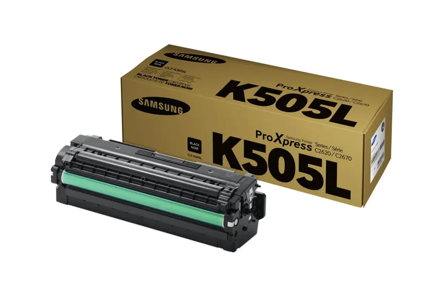 Samsung CLT-K505L - Hohe Ergiebigkeit - Schwarz - Original - Tonerpatrone - für ProXpress C2620DW, C2670FW, C2680FX Samsung CLT-K505L - Hohe Ergiebigkeit - Schwarz - Original - Tonerpatrone - für ProXpress C2620DW, C2670FW, C2680FX