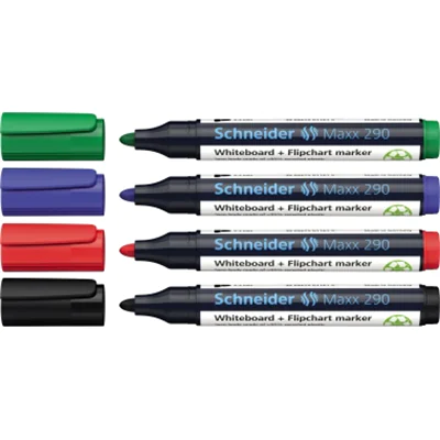 Schneider Boardmarker Maxx 290 129094 1-3mm sortiert 4 St./Pack. Schneider Boardmarker Maxx 290 129094 1-3mm sortiert 4 St./Pack.