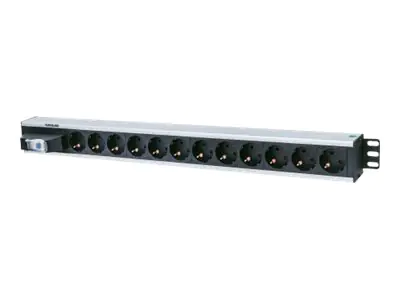 Intellinet Vertical Rackmount 12-Way Power Strip - German Type, With Single Air Switch, No Surge Protection - Stromverteilungseinheit (Rack - einbaufähig) - Ausgangsanschlüsse: 12 - 1.5U - 48.3 cm (19") Intellinet Vertical Rackmount 12-Way Power Strip - German Type, With Single Air Switch, No Surge Protection - Stromverteilungseinheit (Rack - einbaufähig) - Ausgangsanschlüsse: 12 - 1.5U - 48.3 cm (19")