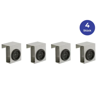 Maximex Handtuchhaken Push Mat 5 x 6 x 4 cm (B x H x T) Edelstahl, gebürstet silber 4 St./Pack.