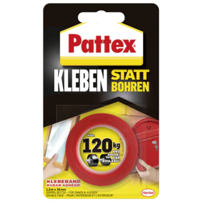 Pattex Montageklebeband Kleben statt Bohren PXMT2 19mmx1,5m Pattex Montageklebeband Kleben statt Bohren PXMT2 19mmx1,5m