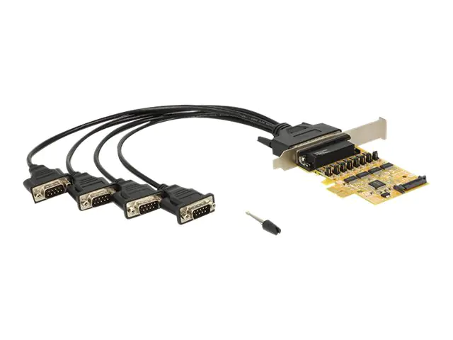 Delock PCI Express Card > 4 x Serial with voltage 89447