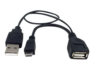 TECHly ICOC MUSB-MC2 - USB-Kabel - USB (W) zu USB (nur Strom), Micro-USB Typ B (M) - USB 2.0 - 30 cm - geformt, USB-Strom - Schwarz