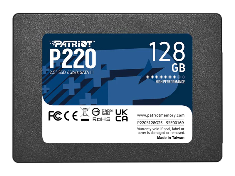 Patriot P220 - SSD - 128 GB - intern - 2.5" (6.4 cm) - SATA 3Gb/s