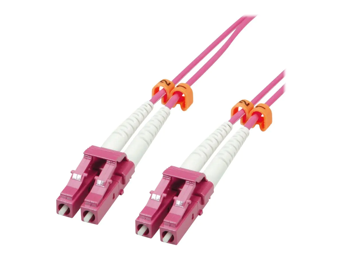 VALUE - Patch-Kabel - LC Multi-Mode (M) zu LC Multi-Mode (M) - 7 m - 4 mm - Glasfaser - Duplex - 50/125 Mikrometer - OM3 - halogenfrei - violett
