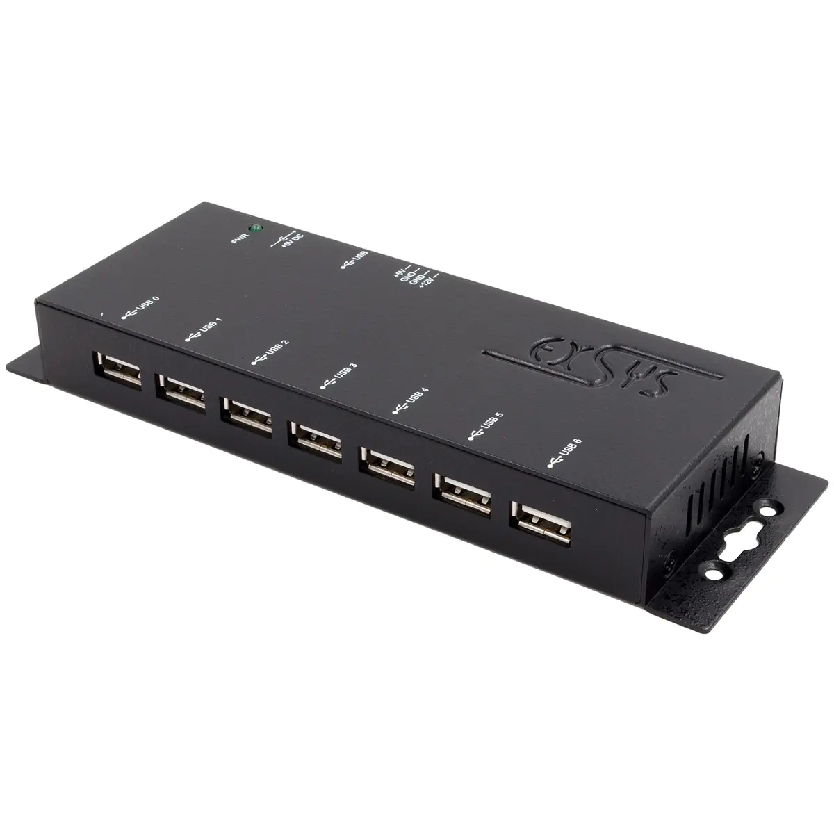 Exsys EX-1177-2S USB 2.0 Hub mit 7 Ports 15KV ESDÜberspannungs-Schutz - Kabel