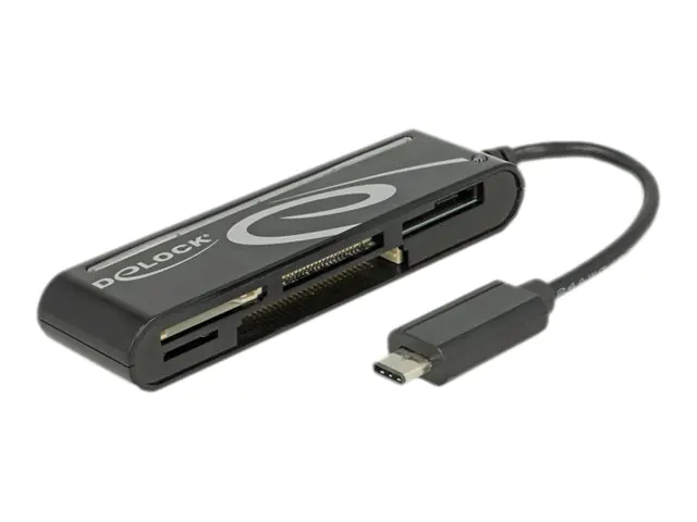 DeLOCK USB 2.0 Card Reader USB Type-C male 5 Slots - Kartenleser - All-in-one (Multi-Format) - USB-C DeLOCK USB 2.0 Card Reader USB Type-C male 5 Slots - Kartenleser - All-in-one (Multi-Format) - USB-C