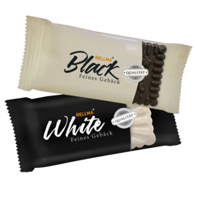 Hellma Gebäck Black & White Kakao, Vanille 200 x 5,6 g/Pack.