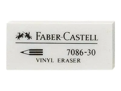 FABER-CASTELL Radierer - weiß - Vinyl (Packung mit 30) 188730