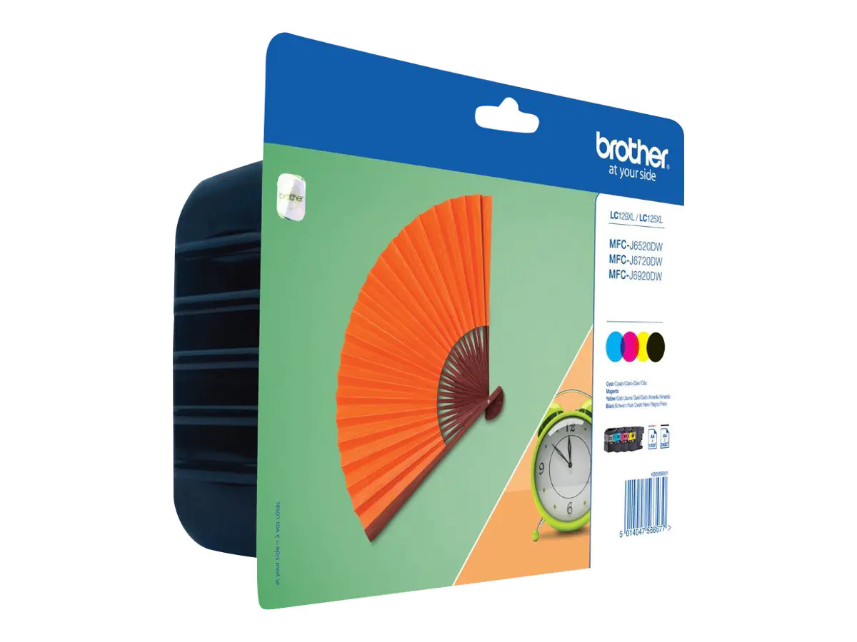 Brother LC129XL Value Pack - 4er-Pack - Schwarz, Gelb, Cyan, Magenta - Original - Blister mit Diebstahlsicherung - Tintenpatrone - für Brother MFC-J6520DW, MFC-J6720DW, MFC-J6920DW Brother LC129XL Value Pack - 4er-Pack - Schwarz, Gelb, Cyan, Magenta - Original - Blister mit Diebstahlsicherung - Tintenpatrone - für Brother MFC-J6520DW, MFC-J6720DW, MFC-J6920DW