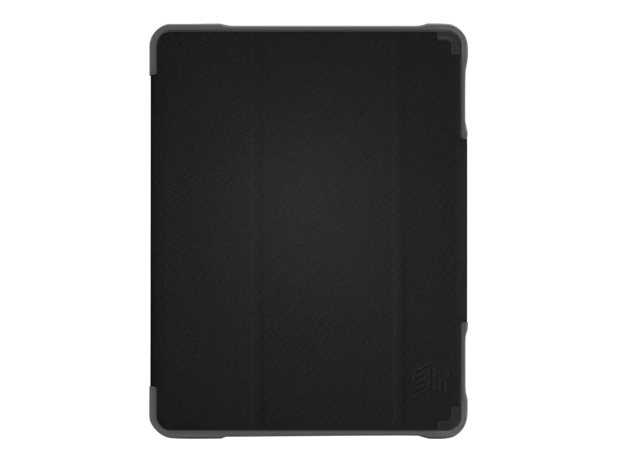 STM dux Plus Duo - Flip-Hülle für Tablet - Polycarbonat, Thermoplastisches Polyurethan (TPU) - Schwarz - für Apple 10.2-inch iPad (7. Generation)