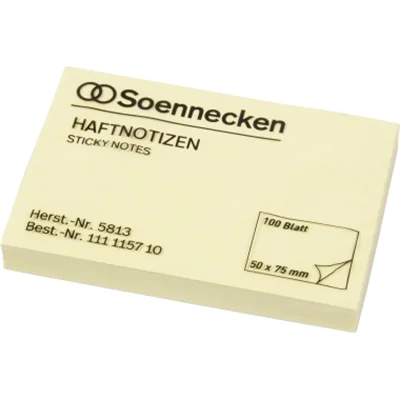 Soennecken Haftnotiz 5813 50x75mm 100Blatt gelb Soennecken Haftnotiz 5813 50x75mm 100Blatt gelb