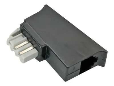 Secomp - Telefonadapter - TAE-N (M) zu RJ-12 (W) - Schwarz