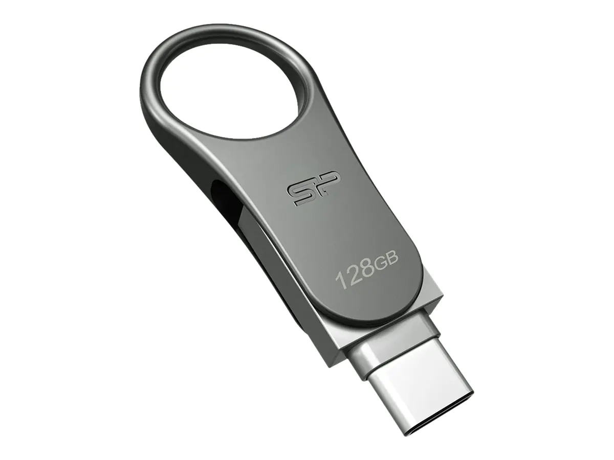 SILICON POWER Mobile C80 - USB-Flash-Laufwerk - 128 GB - USB 3.0/USB Typ C - Titan