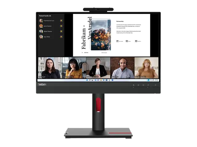 Lenovo ThinkCentre Tiny-in-One 22 Gen 5 - LED-Monitor - 55.9 cm (22") (21.5" sichtbar) - Touchscreen - 1920 x 1080 Full HD (1080p) @ 60 Hz - IPS - 250 cd/m² - 1000:1 - 4 ms - HDMI, DisplayPort - Lautsprecher - Raven Black