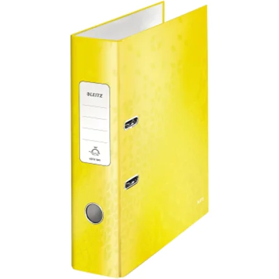 Leitz Ordner WOW 10050016 DIN A4 80mm Pappe gelb Leitz Ordner WOW 10050016 DIN A4 80mm Pappe gelb