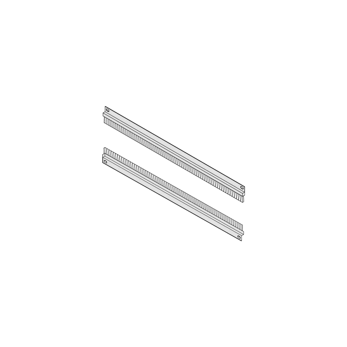 SCHROFF 19"CABLE DUCT.1U W.BRUSH(2PC)