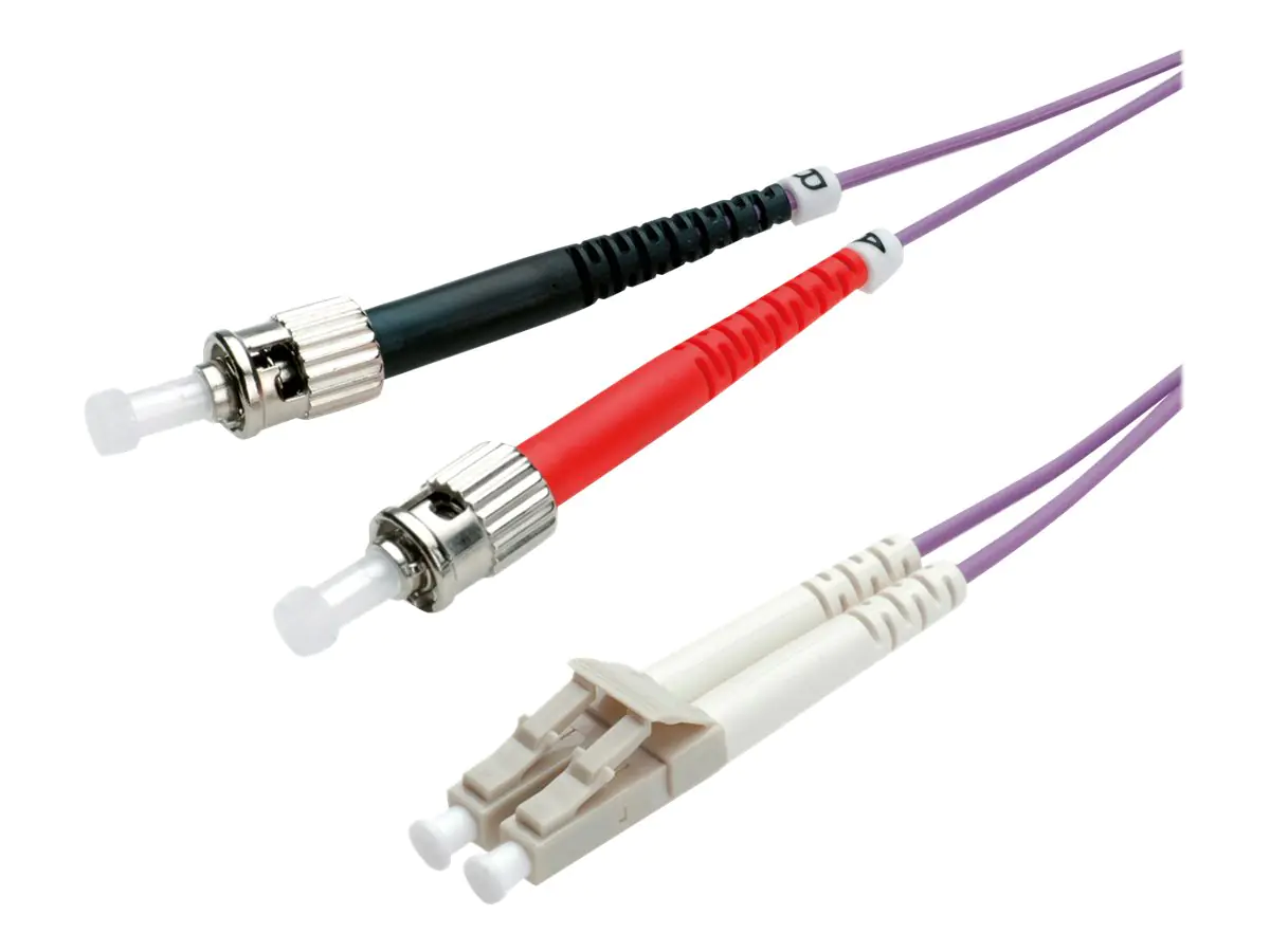 VALUE - Netzwerkkabel - LC Multi-Mode (M) zu ST multi-mode (M) - 2 m - Glasfaser - 50/125 Mikrometer - OM4 - violett