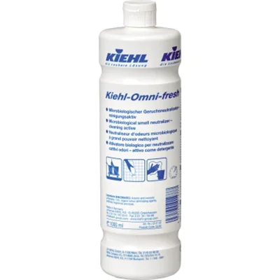 Kiehl Allzweckreiniger Omni-fresh wasserbeständigen Oberflächen, Toilettenanlagen, Mülltonnen, Abflüssen, Abfallcontainern, Bodenbeläge, Polsterbezüge nicht dermatologisch getestet 9 Flasche Kunststoff 1l Kiehl Allzweckreiniger Omni-fresh wasserbeständigen Oberflächen, Toilettenanlagen, Mülltonnen, Abflüssen, Abfallcontainern, Bodenbeläge, Polsterbezüge nicht dermatologisch getestet 9 Flasche Kunststoff 1l
