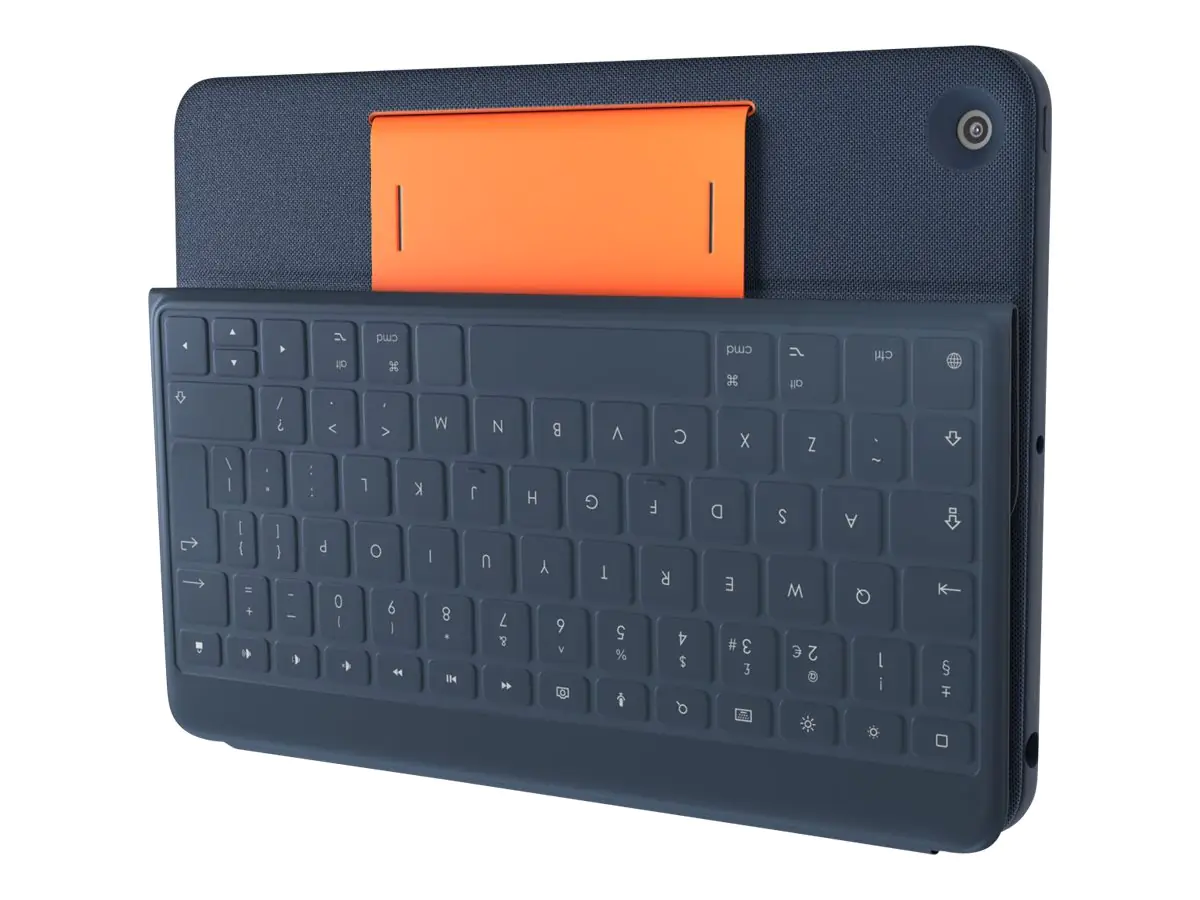 Logitech Rugged Combo 3 For Education - Master Pack - Tastatur und Foliohülle - Apple Smart connector - K-12 Ausbildung - für Apple 10.2-inch iPad (7. Generation, 8. Generation, 9. Generation) 920-009656
