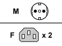 Roline - Stromkabel - CEE 7/7 (M) zu IEC 60320 C13 - Wechselstrom 250 V - 10 A - 2 m - Schwarz - Europa