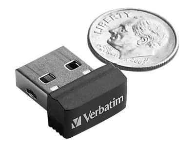 Verbatim Store 'n' Stay USB Drive - USB-Flash-Laufwerk - 16 GB - USB 2.0 - Schwarz