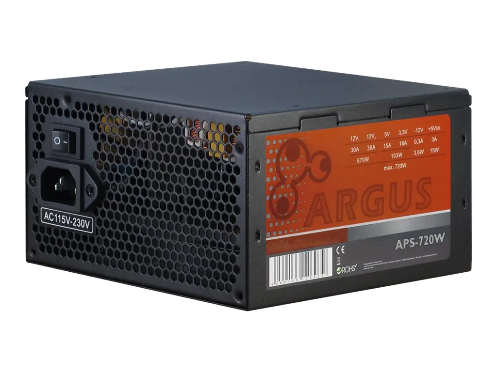 Argus APS-720W - Netzteil (intern) - ATX12V 2.31 - Wechselstrom 115/230 V - 720 Watt - aktive PFC
