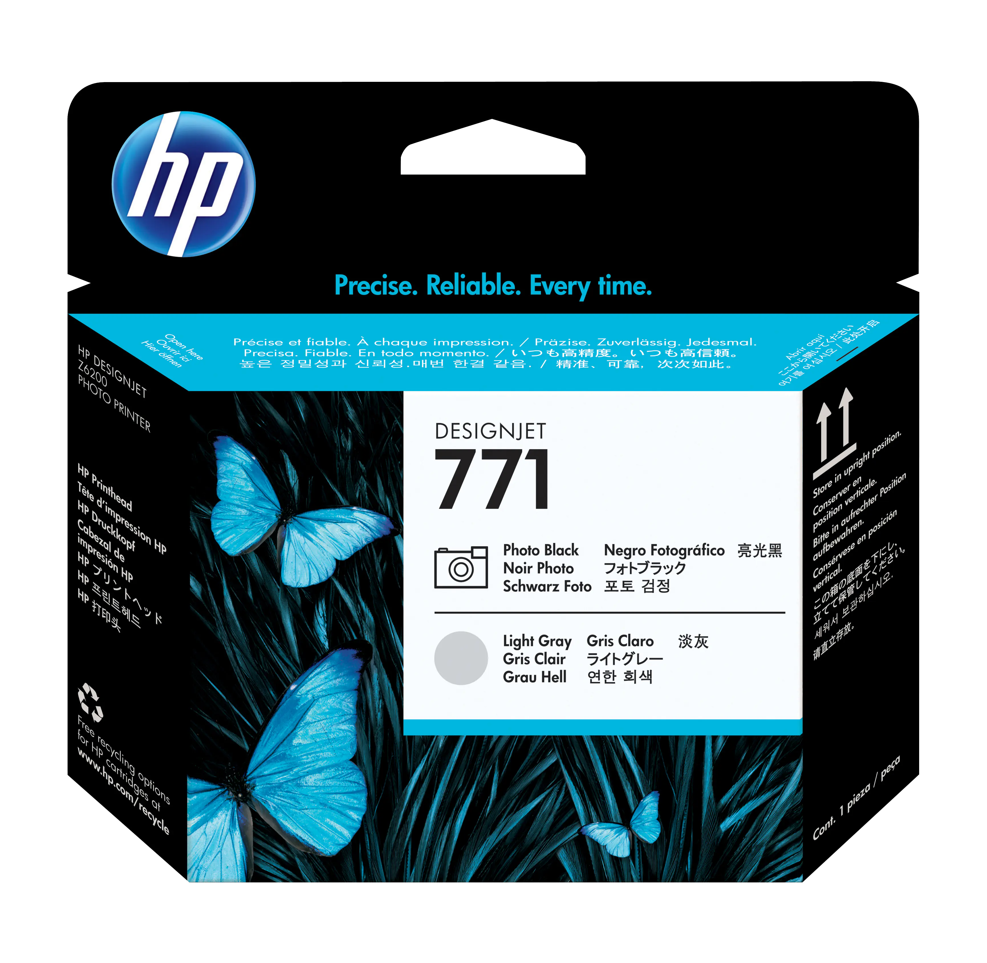 HP 771 - Hellgrau, Photo schwarz - Druckkopf - für DesignJet Z6200, Z6600, Z6610, Z6800, Z6810 HP 771 - Hellgrau, Photo schwarz - Druckkopf - für DesignJet Z6200, Z6600, Z6610, Z6800, Z6810