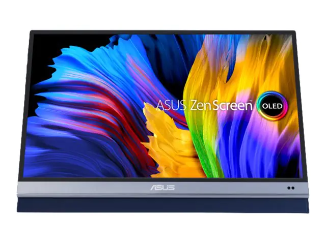 ASUS ZenScreen OLED MQ16AH - OLED-Monitor - 39.6 cm (15.6") - tragbar - 1920 x 1080 Full HD (1080p) - 400 cd/m² - 100000000:1 - HDR10 - Mini HDMI, 2xUSB-C - Grau