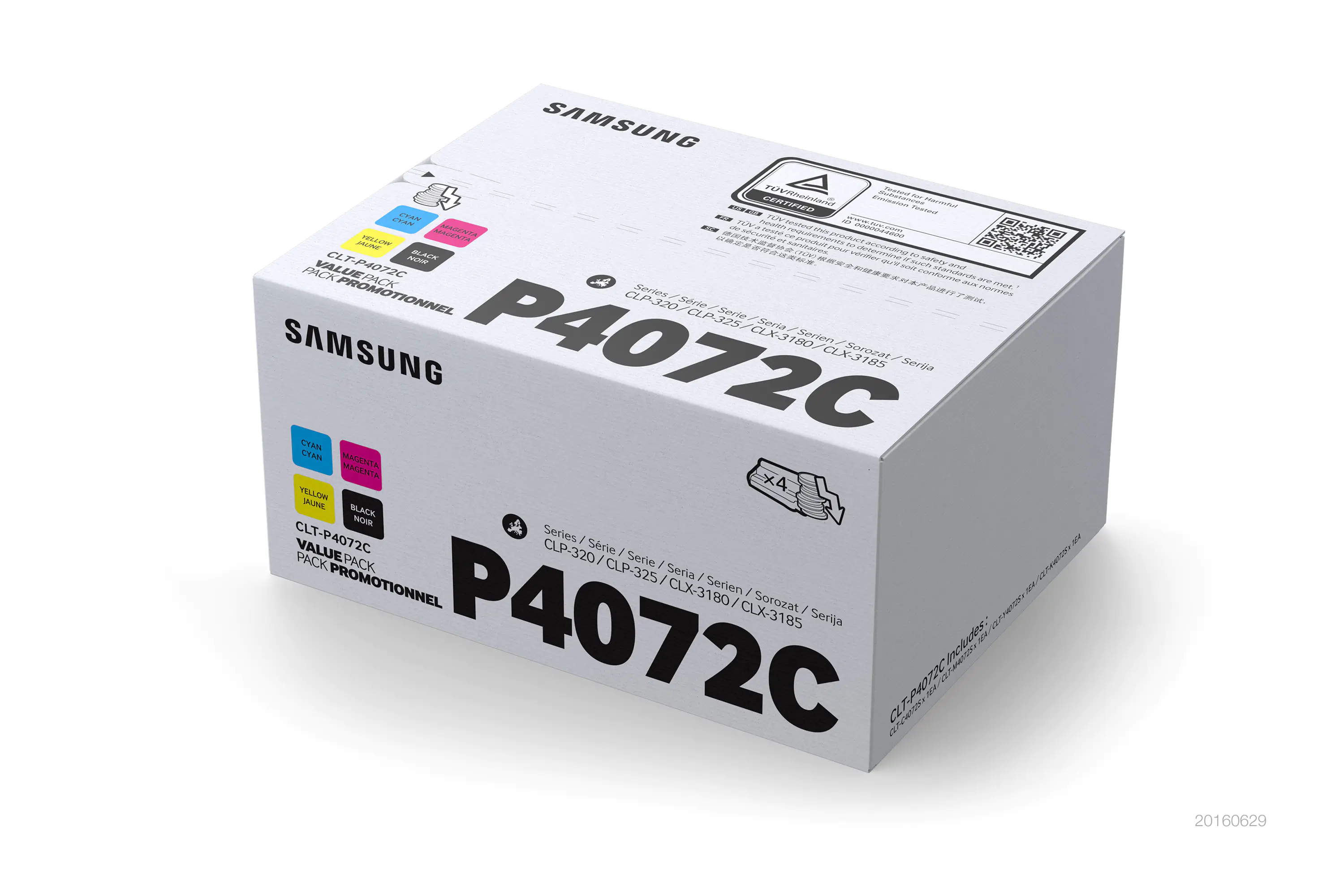 Samsung CLT-P4072C - 4er-Pack - Schwarz, Gelb, Cyan, Magenta - Original - Tonerpatrone (SU382A) - für Samsung CLP-325, CLX-3180, CLX-3185, CLX-3186 Samsung CLT-P4072C - 4er-Pack - Schwarz, Gelb, Cyan, Magenta - Original - Tonerpatrone (SU382A) - für Samsung CLP-325, CLX-3180, CLX-3185, CLX-3186