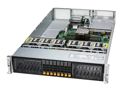 Supermicro Hyper SuperServer 212H-TN-G1 - Server - Rack-Montage - 2U - 1-Weg - 1 x Xeon 6521P / 2.6 GHz - RAM 32 GB - SATA/SAS/NVMe - Hot-Swap 6.4 cm (2.5") SYS-212H-TN-G1