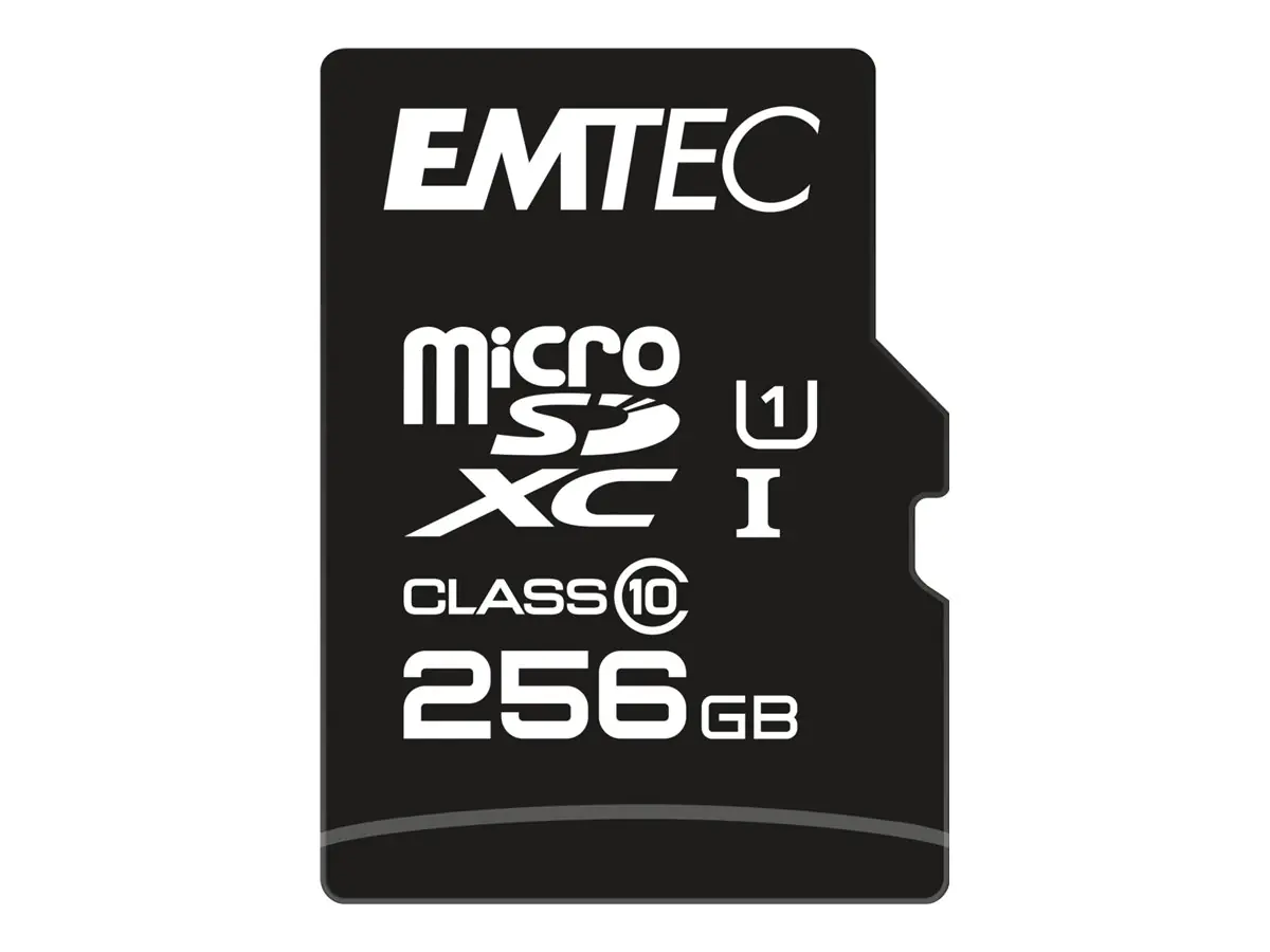 EMTEC Elite Gold - Flash-Speicherkarte (SD-Adapter inbegriffen) - 256 GB - UHS-I U1 / Class10 - microSDXC UHS-I