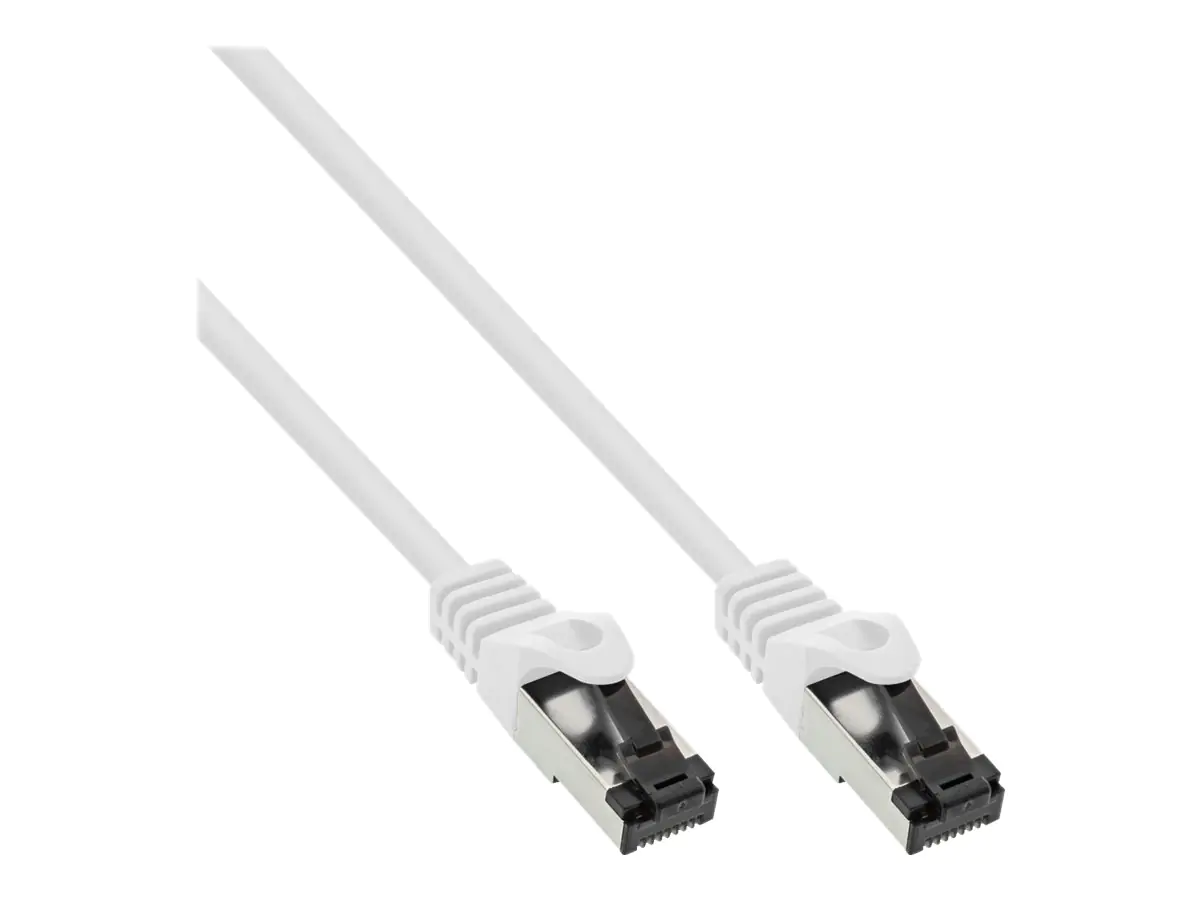 InLine - Patch-Kabel - RJ-45 (M) zu RJ-45 (M) - 1 m - SFTP, PiMF - CAT 8.1 - halogenfrei, rund - weiß