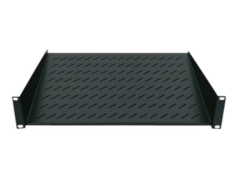 IC Intracom Intellinet 19" Cantilever Shelf, 1U, 2-Point Front Mount, 150mm Depth, Max 25kg, Black, Three Year Warranty - Rack - Regal - Schwarz, RAL 9005 - 1U - 48.3 cm (19") 712491
