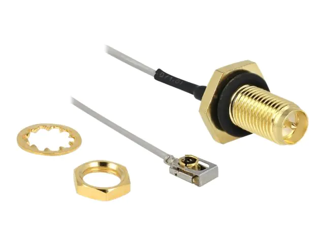 Delock Antennenkabel - RP-SMA weiblich Bulkhead 89927