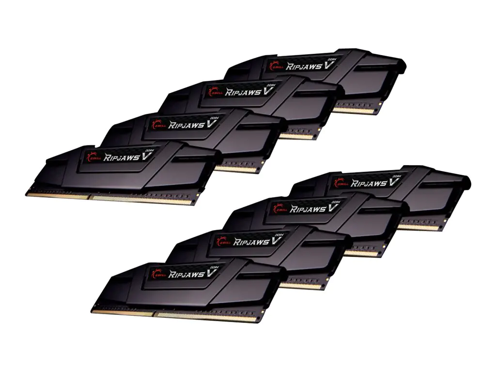 G.Skill Ripjaws V - DDR4 - kit - 256 GB: 8 x 32 GB - DIMM 288-PIN - 3600 MHz / PC4-28800 - CL18 - 1.35 V - ungepuffert - non-ECC - Classic Black