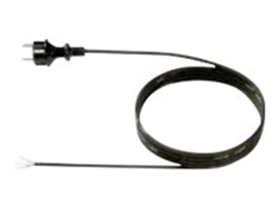 Bachmann - Stromkabel - Typ F (M) zu ohne Stecker - Wechselstrom 250 V - 3 m - geformt - Schwarz