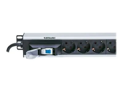Intellinet Vertical Rackmount 12-Way Power Strip - German Type, With Single Air Switch, No Surge Protection - Stromverteilungseinheit (Rack - einbaufähig) 711449