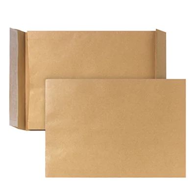 POSTHORN Faltentasche DIN B4 250 x 353 mm (B x H) ohne Fenster 140g/m² mit Haftklebung Papier braun 200 St./Pack.